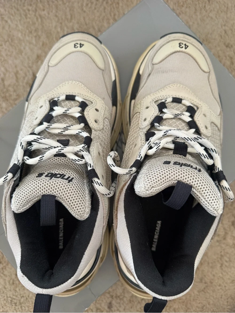 Balenciaga Triple S Beige/Black sneakers (mens) - Picture 6 of 8